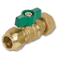 Zetco Series 1070 Flare x Nut & Tail WaterMarked DZR Brass Ball Valve