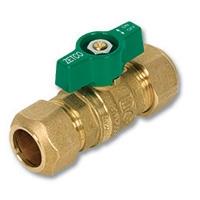 Zetco Series 1340 Zetco WaterMarked DZR Brass Ball Valve Olive Compression