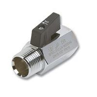 Zetco Series 1406 WaterMarked High Polish Chrome Plated Mini Ball Valve M&F