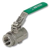 Zetco Series 4400 Zetco WaterMarked 2-Piece Stainless Steel Ball Valve F&F Lockable