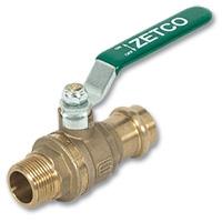 Zetco Series 6102 Zetco WaterMarked DZR Brass Press-fit x MI Lever Handle