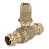 Zetco Series 6150 Zetco WaterMarked Underground DZR Brass Ball Valve Press-fit x Press-fit