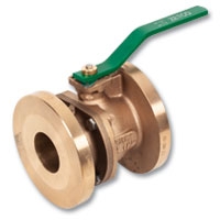 Series 2607 Zetco WaterMarked Bronze Flanged Lockable Ball Valve