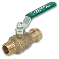 Series 6102 Zetco WaterMarked DZR Brass Press-fit x MI Lever Handle
