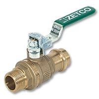 Series 6109 Zetco WaterMarked DZR Brass Press-fit x MI Lockable